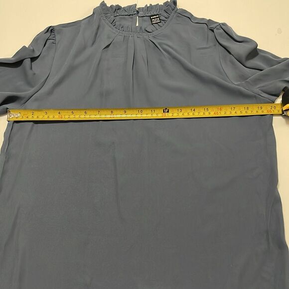 SHEIN Women’s Frilled Neck Lantern Sleeve Blouse Top. Size Large. NWT - Picture 12 of 14